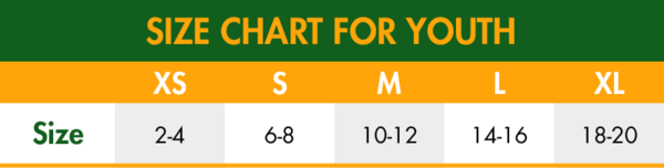 size chart for youth